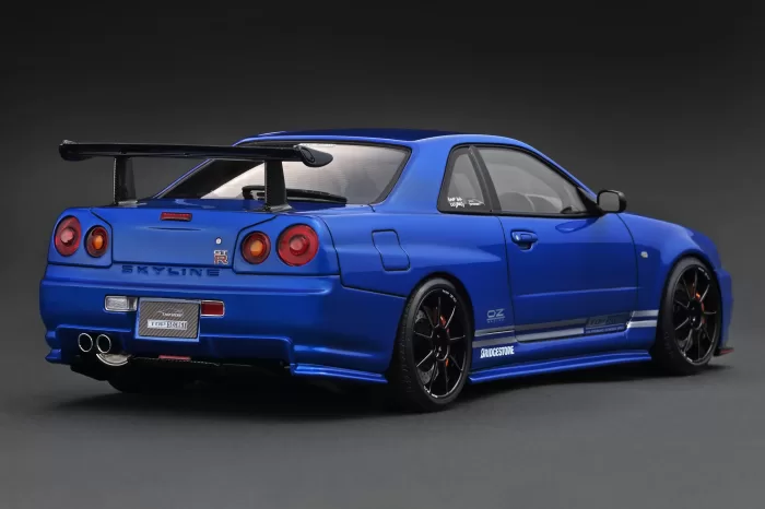 (Q3 2025 Pre-Order) IG3641 TOP SECRET Nissan 34GT-R (BNR34) Blue Metallic 1/18 Ignition Model - Image 2